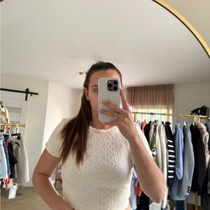 Zara Cream Lace Crop Top